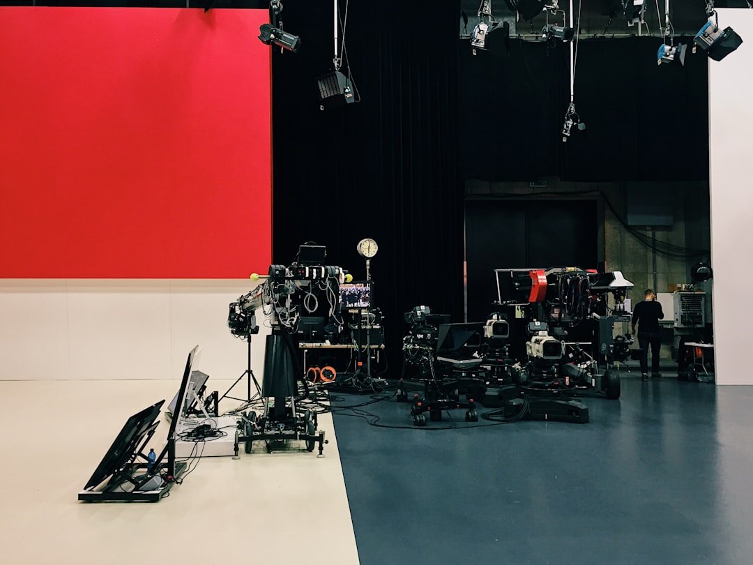 Studio production training course with camera operator