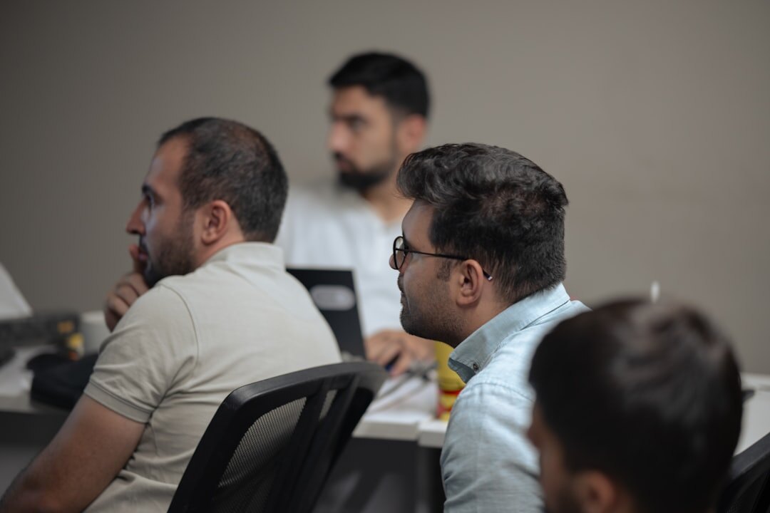 Interview training session with journalist and trainer